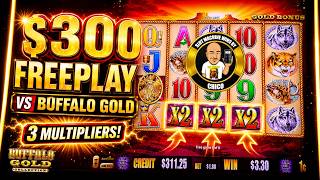 $300 Freeplay VS Buffalo Gold Slot Machine in Las Vegas  screenshot 4