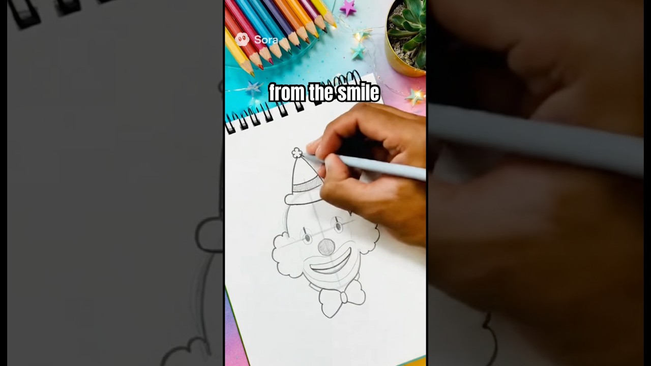 How to draw a clown 🤡 ✍️✨AI sketch 