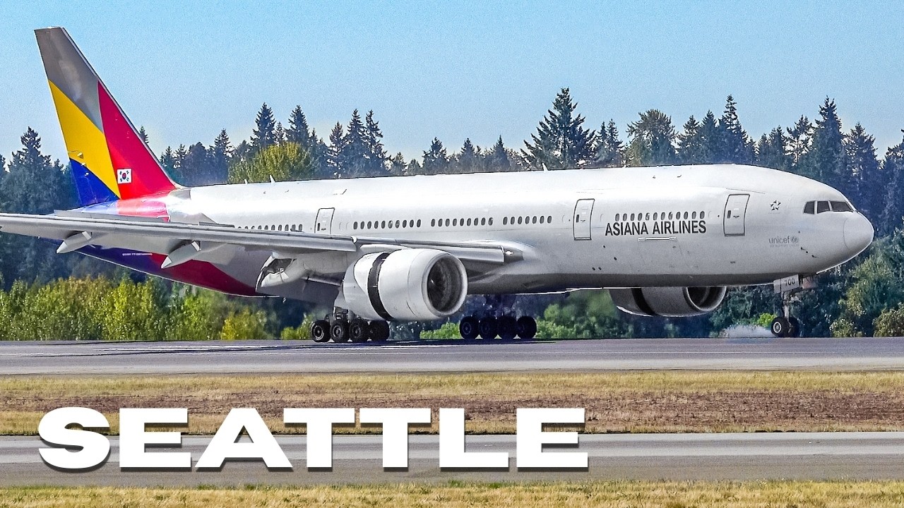 🇺🇸 Эпичные взлеты и посадки в Сиэтле! 20 минут наблюдения за самолетами в Такоме (SEA/KSEA)