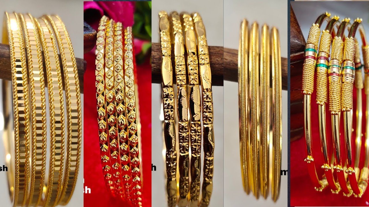 plain bangles | side bangles | bangles | Latest one gram gold bangles with price | jewellery | trend