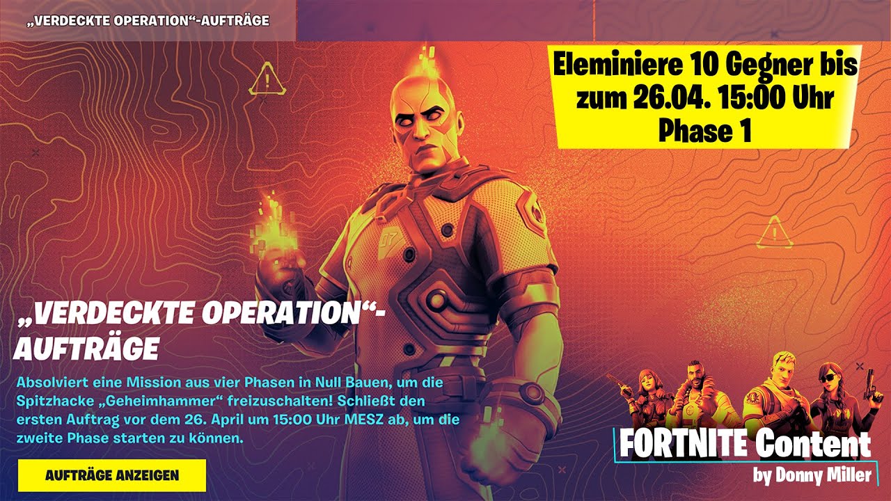 Verdeckte Operation | Einmaliger Auftrag für gratis Spitzhacke 