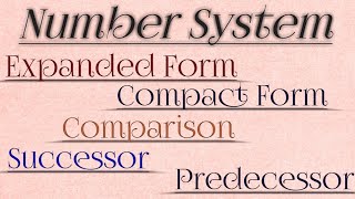 Maths For Grade 3-Number System-Expanded Form | Compact  Form | Successor | Predecessor | Comparison
