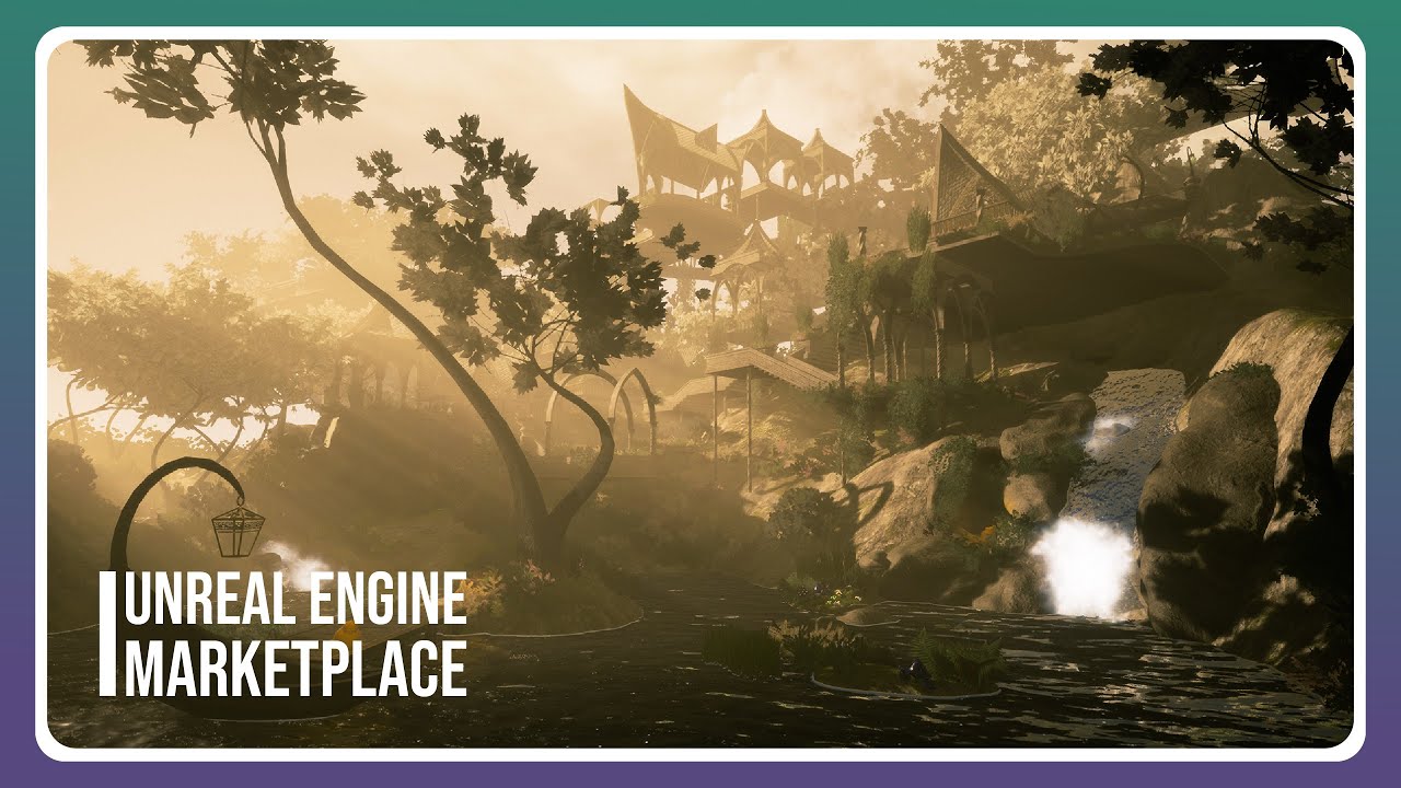 Elf Sky Endless City: Mysterious Orbital Temple Unreal Engine