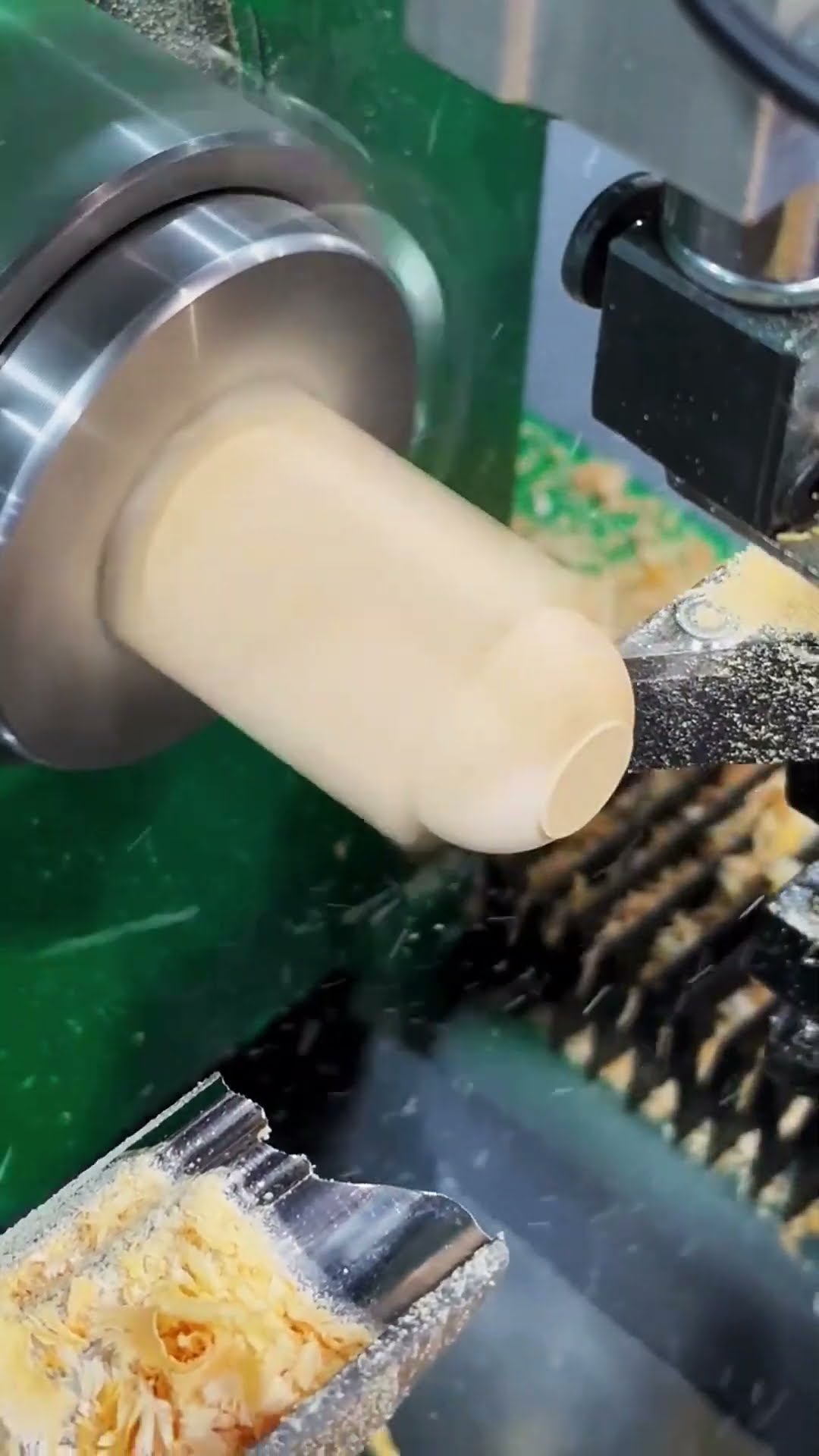 Wood stair baluster top cutting process- Good tools and machinery make work easy