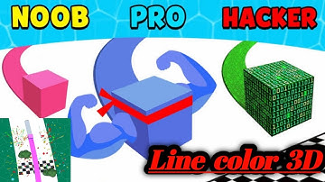 🔥Noob vs pro vs Hacker - Line color 3D🔥| line color 3D - walkthrough gameplay |