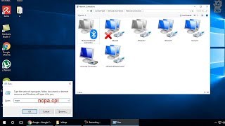 How to open network connections using run command