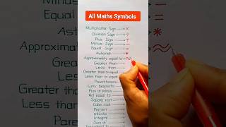 All Maths Symbol || Maths All Symbol || All Information of Math Symbol #shortsvideo #shortfilm