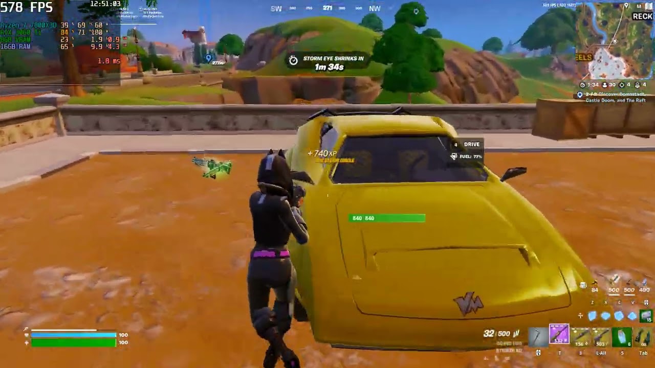 RTX 3060TI + Ryzen 7 7800X3D Fortnite Chapter 5 Season 4 | Solos | performance mode | Low Meshes