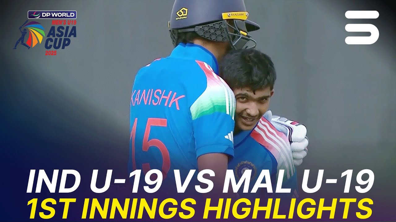 1st Innings Highlights | India U-19 vs Malaysia U-19 | Match 9 | Asia Cup Men's U-19 | ZI1U