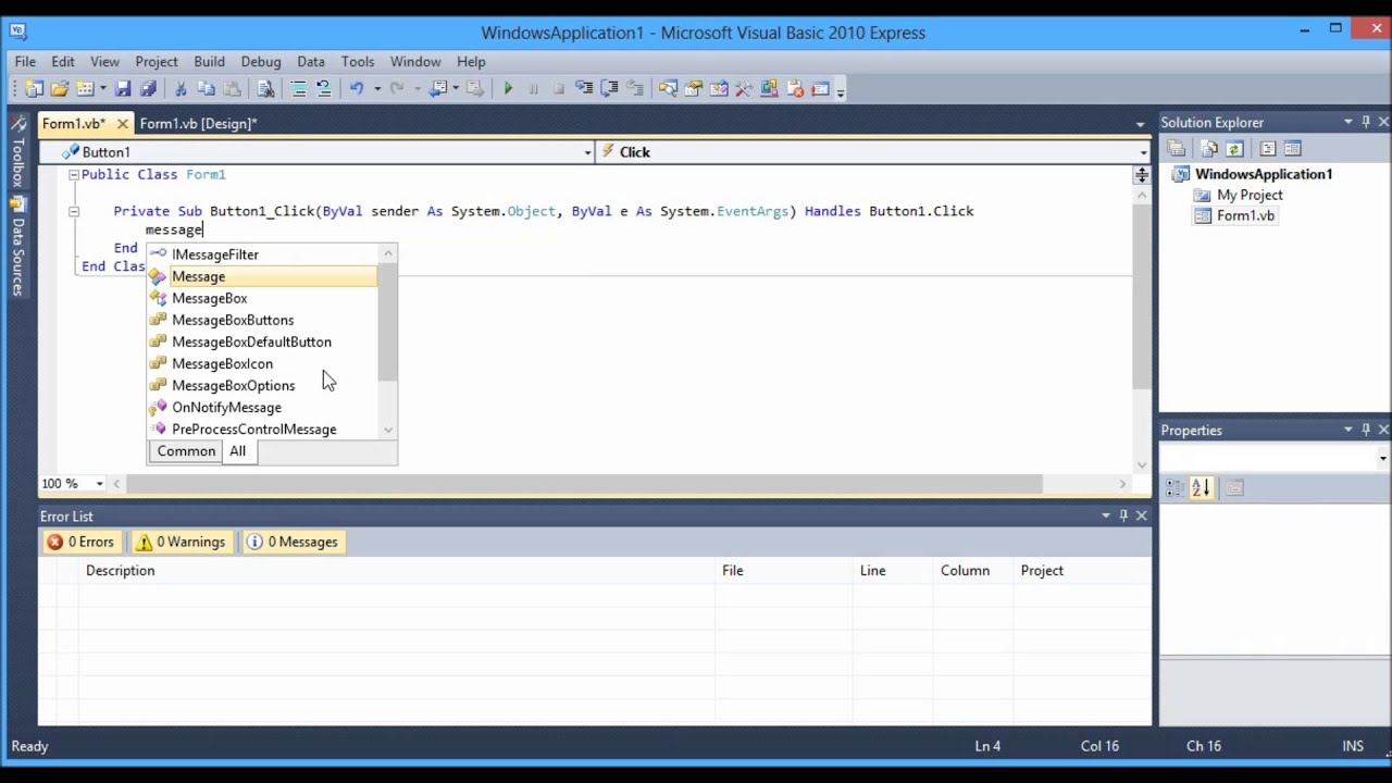 MWK.HU Visual Basic 2010 Tutorial 1. rész - "Helló Világ!" - YouTube