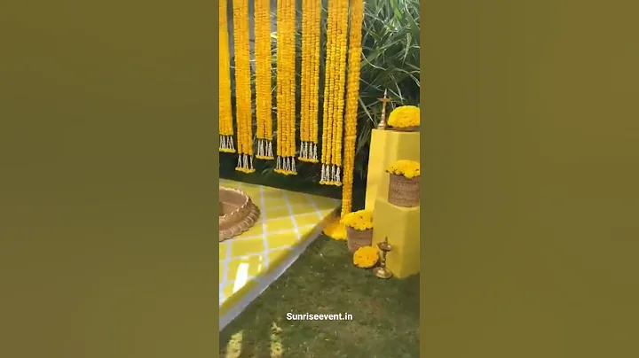 AWESOME HALDI DECOR||Outdoor Haldi Decor||Sunriseevent.in #haldi #haldiceremony #decor #wedding