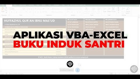 BUKU INDUK SANTRI VBA EXCEL - NEW RILIS !!!