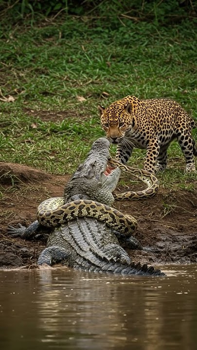 Python wrap on Crocodile #wildlife #animals - YouTube