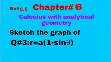sketch the graph of equation r=a(1-sinθ)