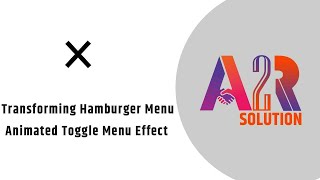 Create Hamburger Menu Animated Toggle Menu Effect Using HTML & CSS