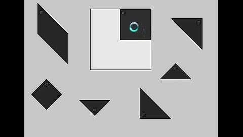 Tangram puzzle game level1 clear