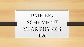 Physics pairing scheme 2021|First year Physics Pairing Scheme 2021 (Punjab Board)