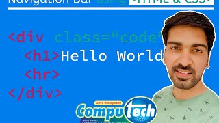 How to Design Navigation Bar using HTML & CSS #tech #computechacademy #html