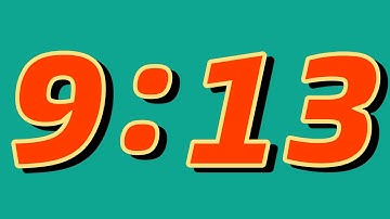 9 Minute and 13 Second Countdown Timer ⏰ | Bright green screen and huge numbers