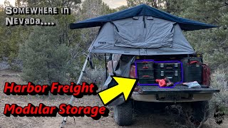 Harbor Freight Overland vehicle storage? Solo camping gear loadout