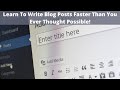 How To Write Blog Posts Fast While Giving The Best Information