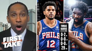 FIRST TAKE | Tobias Harris wants Joel Embiid to retire! - Stephen A. on Sixers loss to Knicks in Gm6