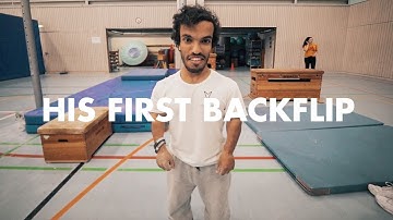 Ihab learned his first flip!