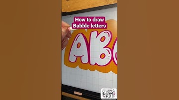 ✏️ How to draw bubble letters #handwriting #abcdsong #shorts iPad lettering