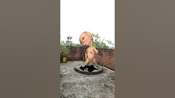 Wall Crack | Baby monster attacking man funny vfx magic video | Kinemaster editing | Ayan mechanic