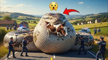 Brave Heroes Battle Giant Python to Rescue Trapped Cow 🐍🐄