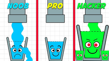 Noob vs Pro vs Hacker in HAPPY GLASS!