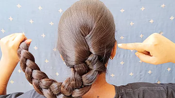 Voluminous! Braid High Bun Juda Hairstyle | Medium Hair Bun Hair Style For Saree | Summer look 2024