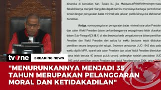 Batas Usia Capres-Cawapres Tetap 40 Tahun, Begini Alasan MK! | tvOne