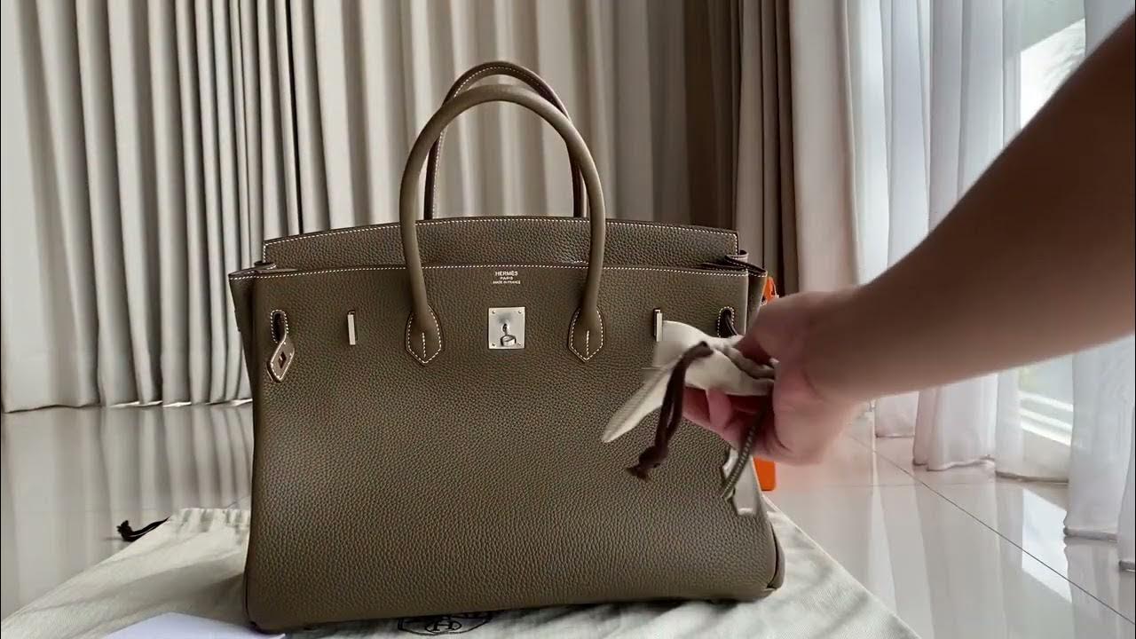 Hermes Birkin bag 30 Cuivre Togo leather Silver hardware