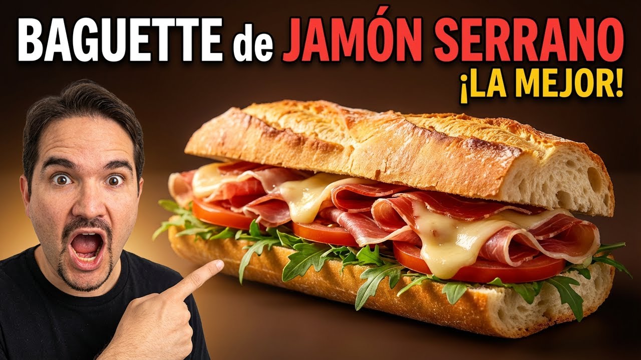 BAGUETTE JAMÓN SERRANO con MAYONESA ESPECIAL - ¡RECETA FÁCIL Y SABROSA!