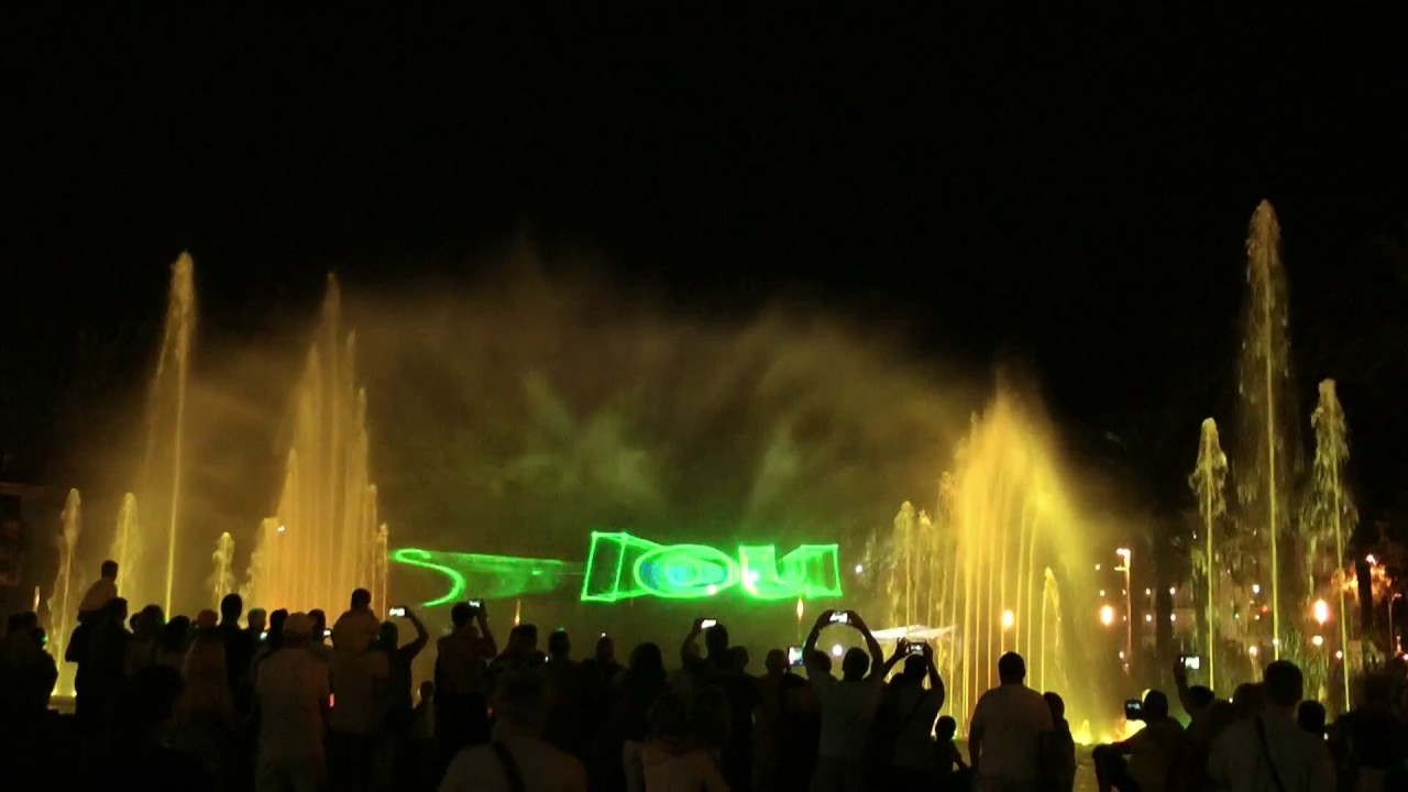 Salou Spain Fountain show YouTube