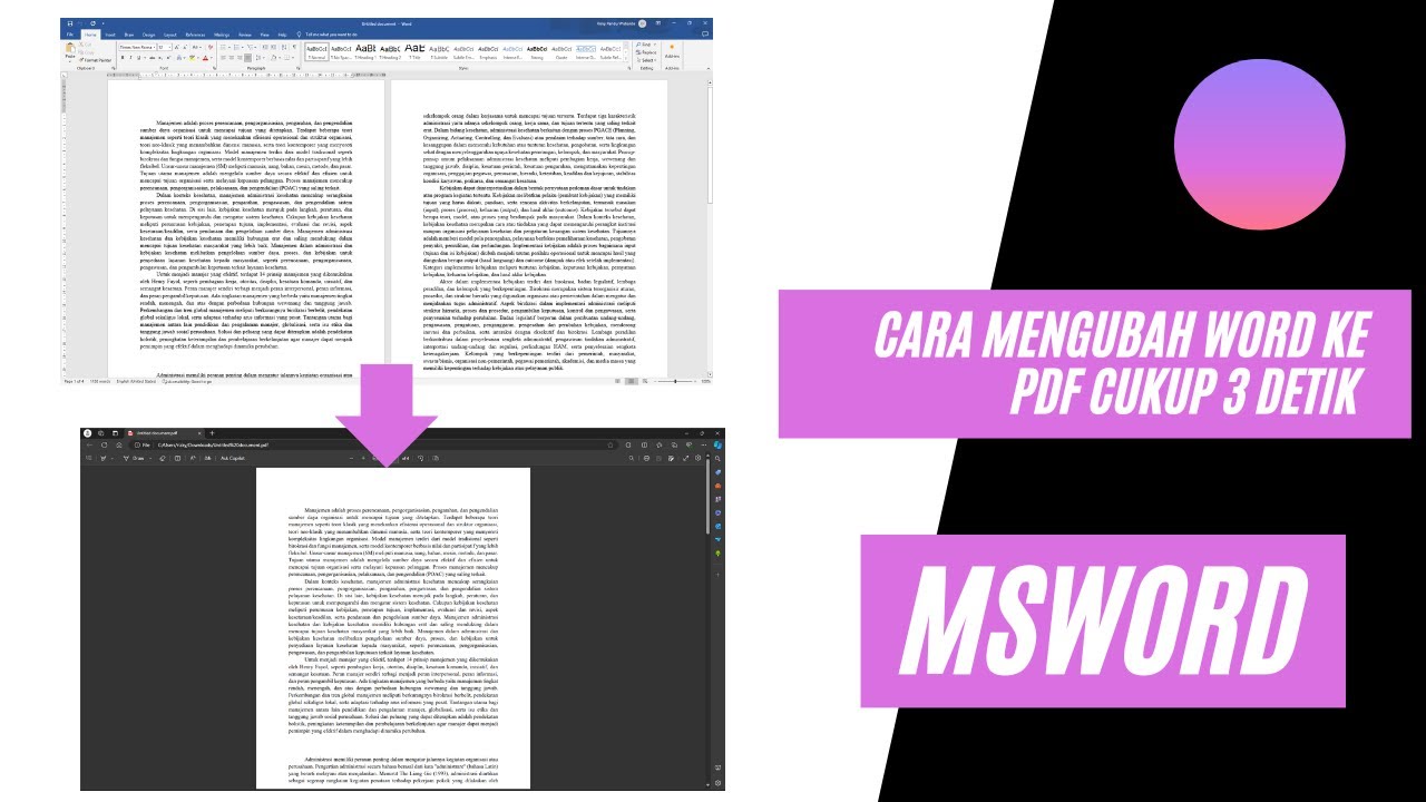 Cara Mengubah Word Ke PDF Dalam Waktu Singkat YouTube Cara mengubah word ke pdf dalam waktu singkat youtube