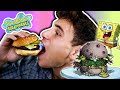 I ONLY Ate SpongeBob Food For 24 HOURS 🍔😳