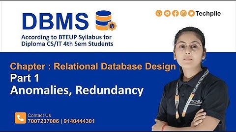 Normalization in DBMS in hindi  | Anomalies | Redundancy | Normalization in hindi | Techpile