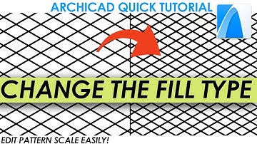 ARCHICAD CUSTOMIZE FILLS - Quick Tutorial (Change fill type and pattern easily)