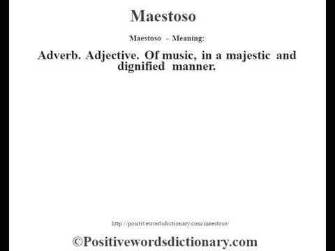 Maestoso definition | Maestoso meaning - YouTube