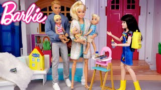 Barbie & Ken Family New Babysitter Story & Evening Routine  Titi Toys Dolls