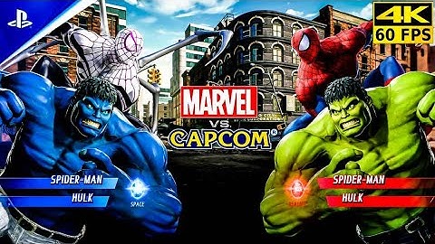 Marvel vs Capcom Infinite | Spiderman & Blue Hulk vs Spider-Man & Hulk | PS5 4K #marvelvscapcom