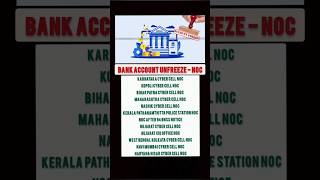NOC of Bank Account Unfreeze By Cyber Cell | Cyber Cell NOC | Bank Account NOC #ytshorts  #cybercell