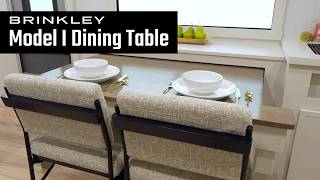 Model I Pull-Out Dining Table & Fireplace | Brinkley RV Travel Trailers @BrinkleyRV