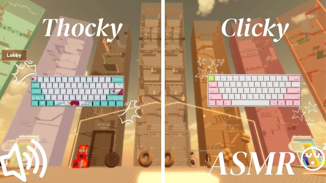 ROBLOX ASMR ☁️ I SWITCHED KEYBOARDS HALFWAY THROUGH ⌨️🎧