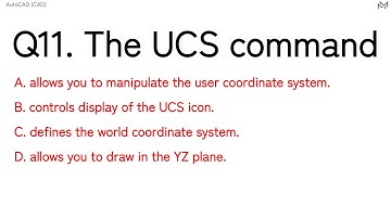 AutoCAD (CAD) MCQ test