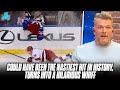 We Almost Saw The Nastiest Hit In Hockey History, Turns Into Funniest Whiff Of All Time | Pat McAfee