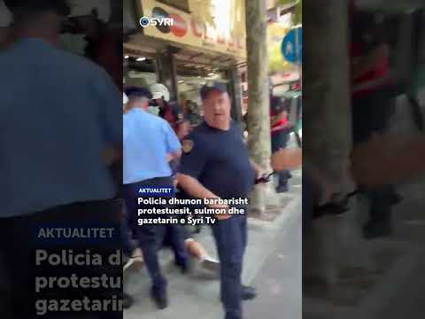 Policia dhunon barbarisht protestuesit, sulmon dhe gazetarin e Syri Tv - SHORTS