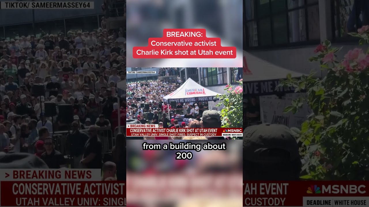 BREAKING Conservative Activist Charlie Kirk Shot At Utah Event